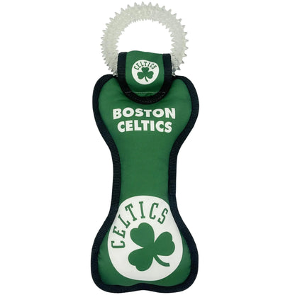 Pets First NBA Boston Celtics Dental Ring Dog TUG Toy with Squeaker. Tough PET Toy for Healthy Fun Teething & Cleaning Pets Teeth & Gums
